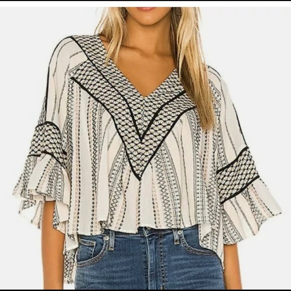 🌻Free people embroidered running on a dream top - Picture 2 of 6